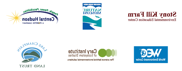 Logos of Environmental Science and Policy internship locations: Stonykill Environmental Education Center, Museum of the Hudson Highlands, Central Hudson, World Environment Center, Cary Institute of Ecosystem Studies, and Lake Champlain Land Trust.